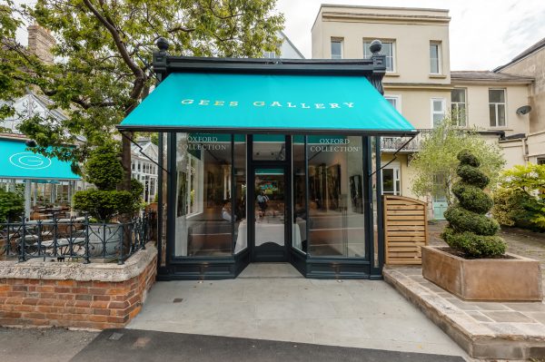 Shop awning installed at a shop front